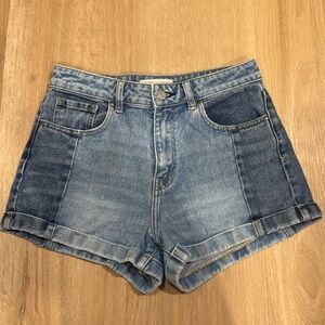 PacSun Light and Dark Blue Jean Shorts